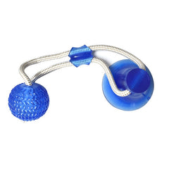 Pet Puppy Interactive Suction Cup Push TPR Ball Toys Molar Bite Toy