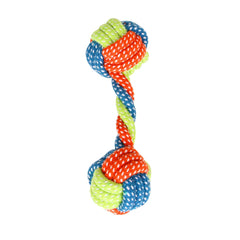 1pc Pet Dog Toy Rope Double Knot Cotton Braided Dog Rope Toy Puppy