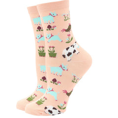 2023 Women Socks Cartoon Animal Cute Printing Dog Penguin