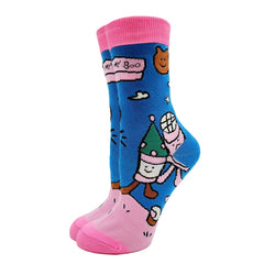 2023 Women Socks Cartoon Animal Cute Printing Dog Penguin