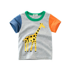 Cartoon Elephant  T-Shirts Kids Cotton Tops