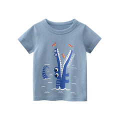 Cartoon Elephant  T-Shirts Kids Cotton Tops