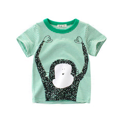 Cartoon Elephant  T-Shirts Kids Cotton Tops