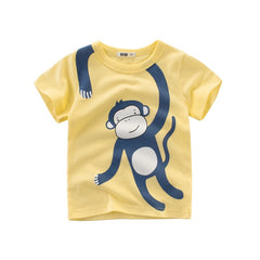 Cartoon Elephant  T-Shirts Kids Cotton Tops