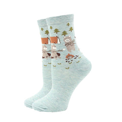 2023 Women Socks Cartoon Animal Cute Printing Dog Penguin