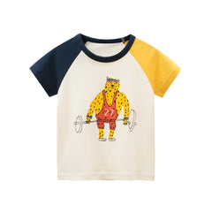 Cartoon Elephant  T-Shirts Kids Cotton Tops