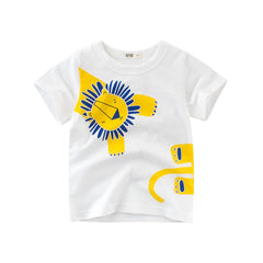 Cartoon Elephant  T-Shirts Kids Cotton Tops