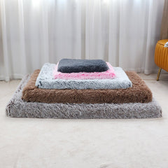 Rectangle Dog Bed Washable Cover Long Plush