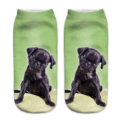 New Arrival 3D Pug Dog Print Socks Casual Harajuku Art Socks