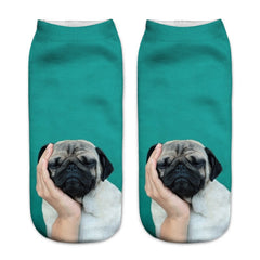 New Arrival 3D Pug Dog Print Socks Casual Harajuku Art Socks