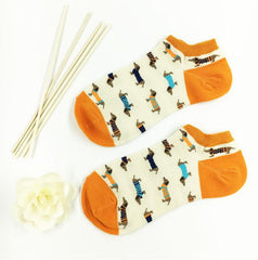 Animal Women Socks Colorful Cute Sausage Dog socks