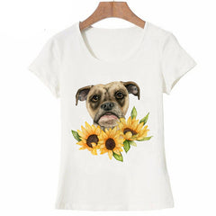 Cool Weimaraner dog Pink Lily Watercolor T-Shirt Short