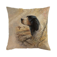 Retro Style Cute Dog Printed Sofa Throw Pillow