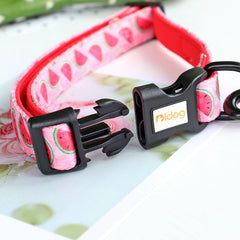 Print Nylon Dog Collar and Leash Set Adjustable Puppy Collars