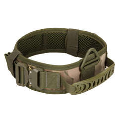 Heavy Tactical Dog Collar with Metal Buckle  Adjustable Millitary Trainning Dog Collar