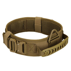 Heavy Tactical Dog Collar with Metal Buckle  Adjustable Millitary Trainning Dog Collar