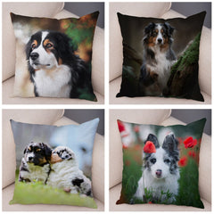 Australian Shepherd Pillowcase Cute Dog Animal Pillowcase Cover