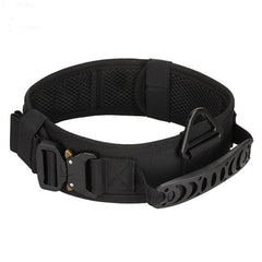 Heavy Tactical Dog Collar with Metal Buckle  Adjustable Millitary Trainning Dog Collar