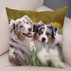 Australian Shepherd Pillowcase Cute Dog Animal Pillowcase Cover