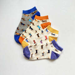 Animal Women Socks Colorful Cute Sausage Dog socks