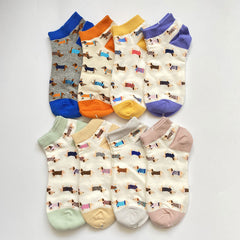 Animal Women Socks Colorful Cute Sausage Dog socks